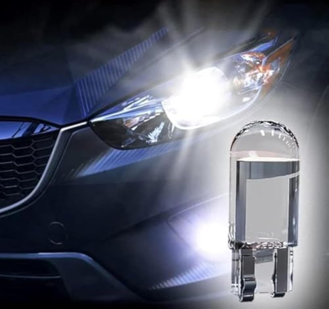 Super Bright 5 Pieces W5W LED Car Bulb 6000K, Interior And Exterior Use, License Plate Lamp (Ice Blue)