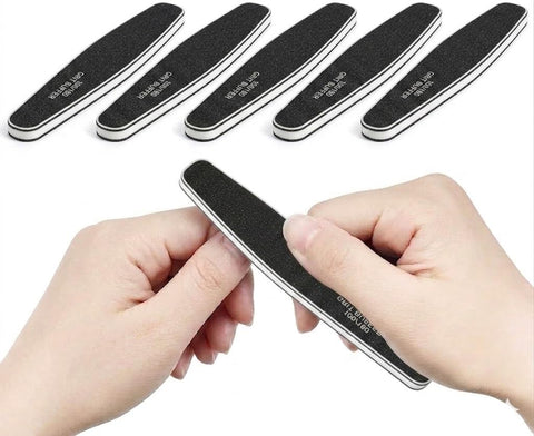 Nail File, black Nail Files Double Sided Emery Boards for Nails 1pc Nail Filer for Natural Nails Fingernail Files Set for Acrylic Nails for Woman Girls- 180/240 GRITE-12mm