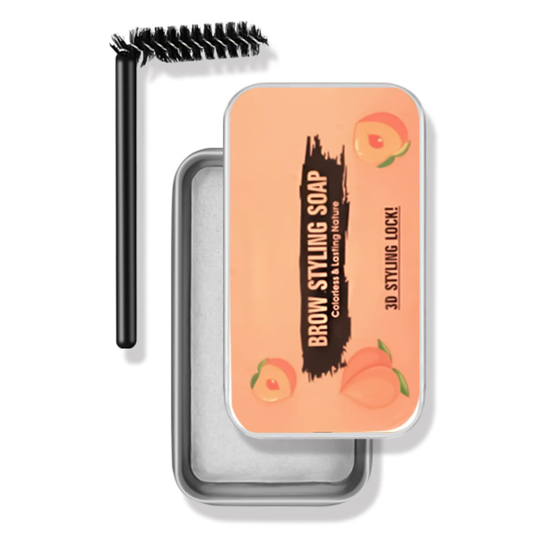 Smudge-Proof Clear Eyebrow Gel for Natural Brows - Long-Lasting Styling Pomade with Quick-Dry Honey Peach Wax and Lightweight Soap Kit for Easy Shaping