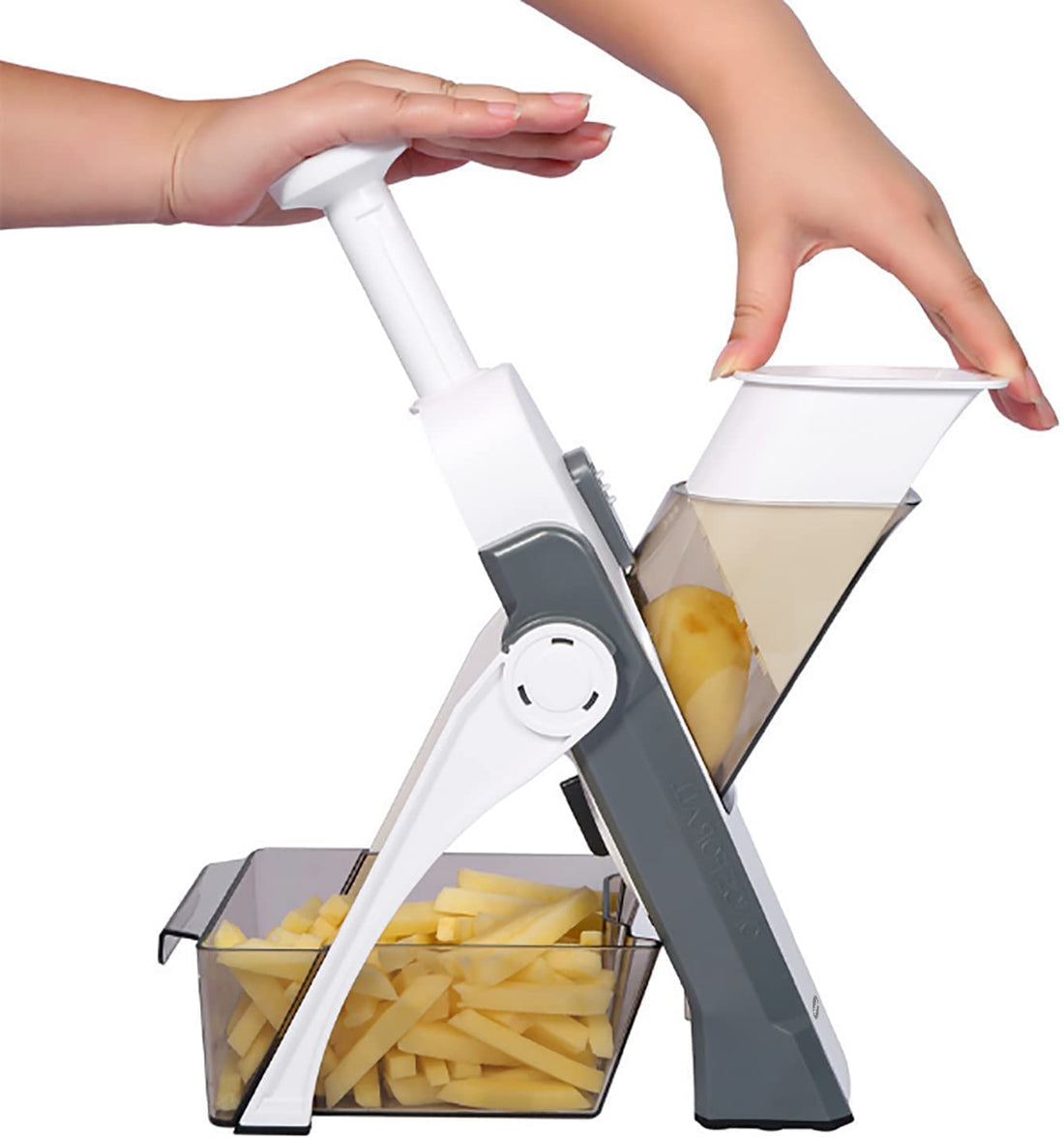 Mandoline Slicer Grater Chopper Cutter Multi-Function Adjustable Slicer with Spring Hand Press Fruit Cutter Ideal for Potato, Onion, Carrots, Salad