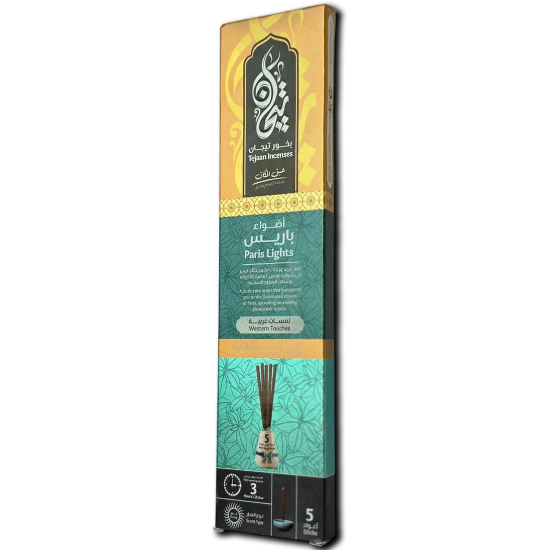 Incense Sticks Tiegan Lights Paris â€“ Burn Up to 3 Hours â€“ 5 Thick Incense Sticks â€“ Long Lasting Luxury Home Freshener â€“ Suitable for Home, Office & Gifts