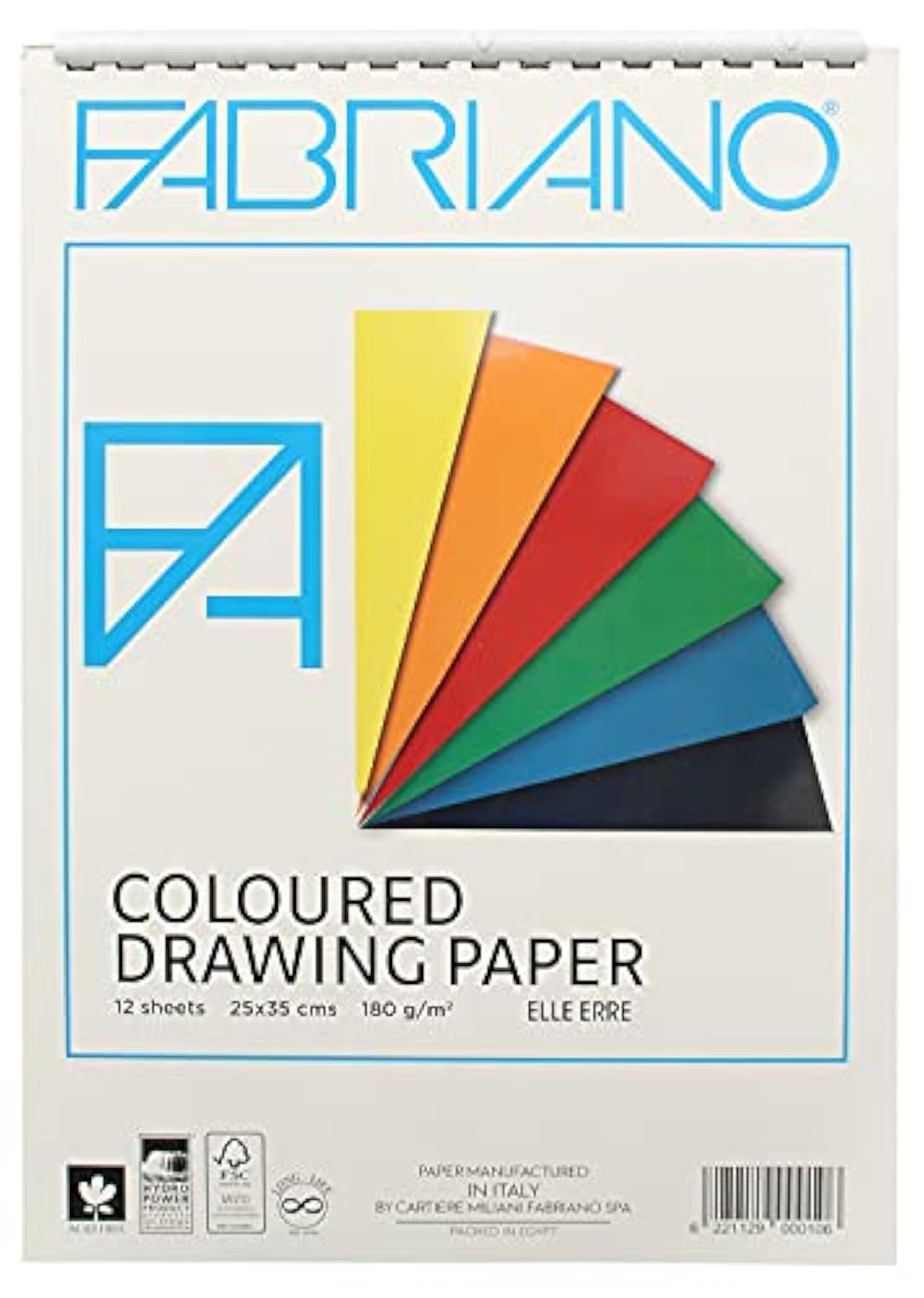 Fabriano colored art sketchbook - 25 x 35 cm - 12 sheets