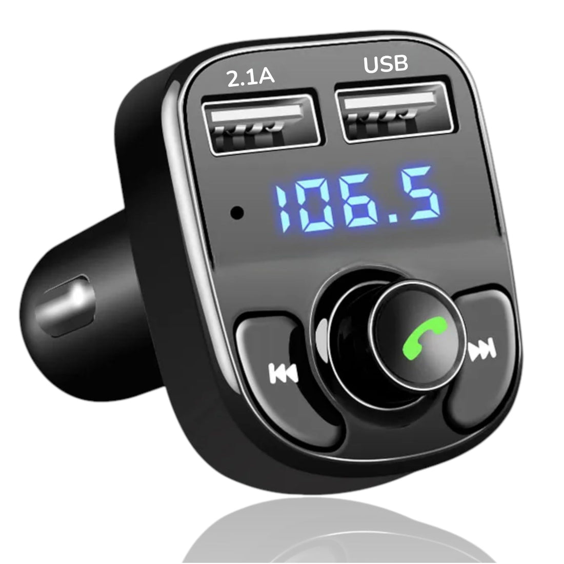 Bluetooth FM Transmitter Car Charger, 18W Wireless Radio Adapter with Hands-Free Calling, Dual USB Port and Type-C, MP3 Player with Micro SD Card Support (C706Q)