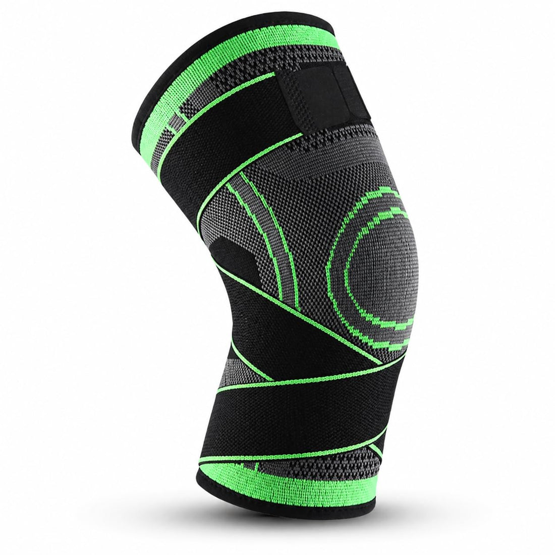 Knee Support Brace, Compression Knee Sleeve with Adjustable Strap, 3D Weaving Breathable Elastic Knee Pad for Men and Women, Running, Gym, Work