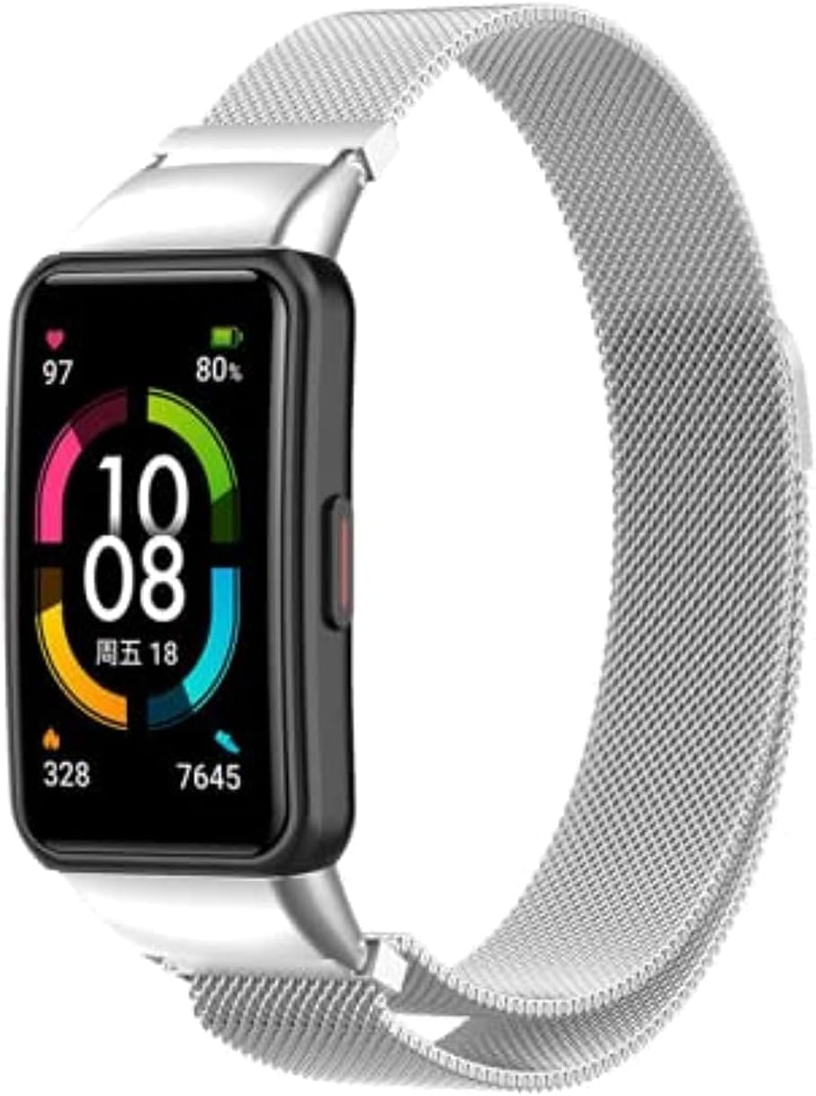 Metal Strap For Honor Band 6 / Huawei Band 6 Smart Stainless Steel Wristband Bracelet For Huawei Band 6 Replacement Wristband Bracelet By Next store