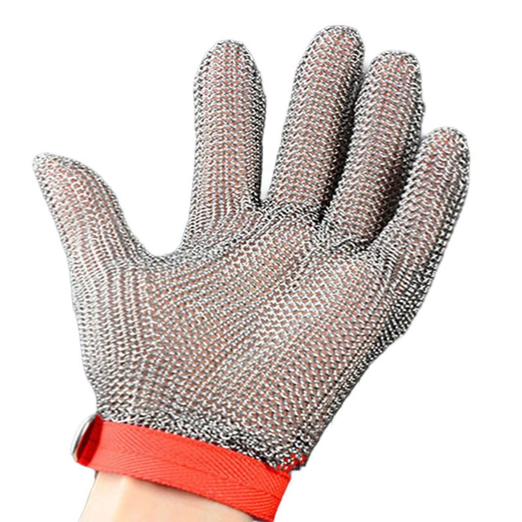 Cut Resistant Gloves Metal Cut-Resistant Gloves, Slaughterhouse Chef Restaurant Butcher Safe Gloves For Working Chainmail; Size:1PCS/M)