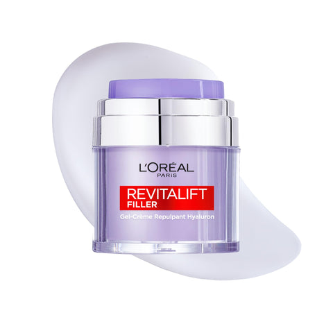 L'Oréal Paris Repellent Gel - Moisturizing and anti-aging care - With hyaluronic acid, ceramides, niacinamide and glycerin - For all skin types - Revitalift Filler - 50 ml