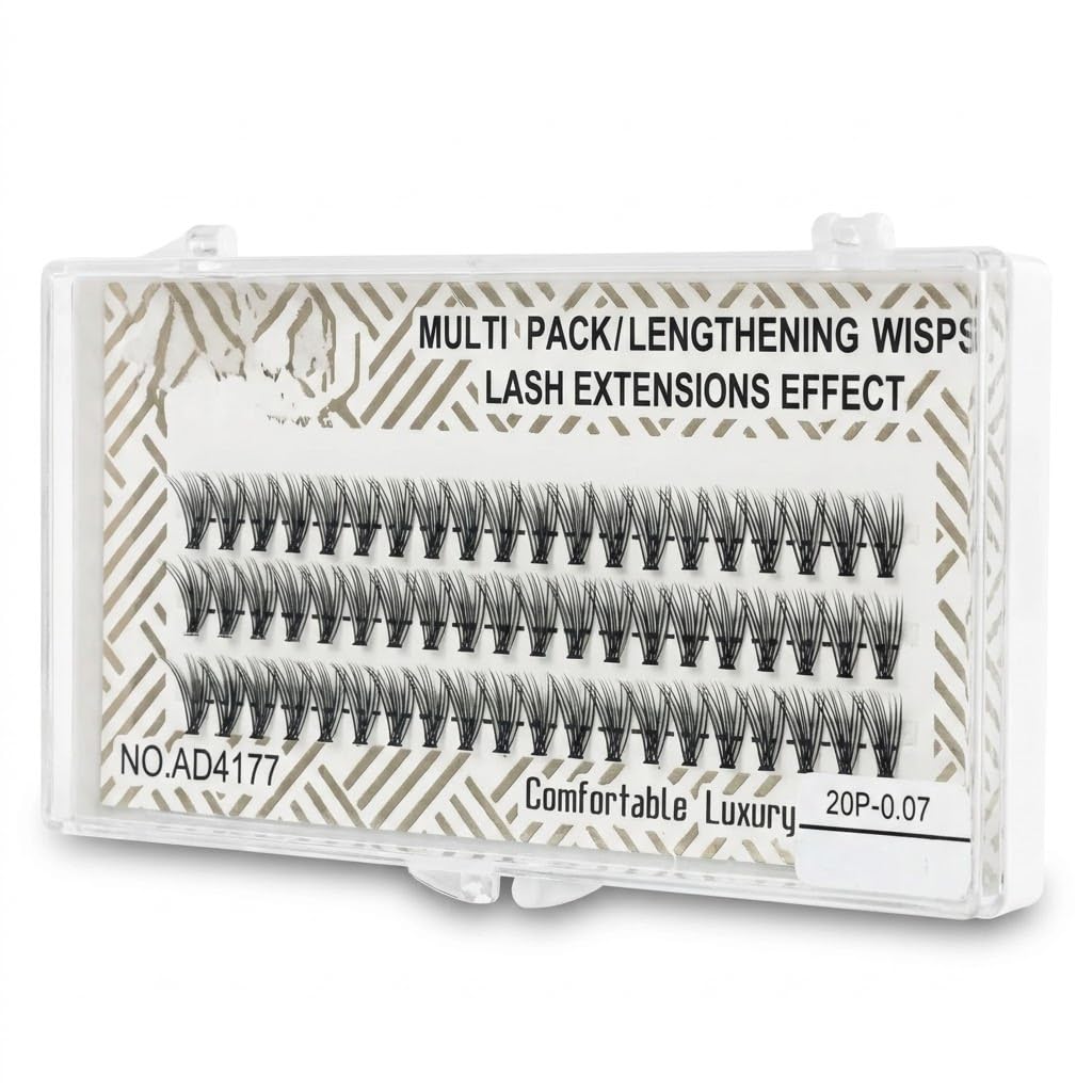 60 PCS - Extensions Individual Lash Volume 6D mink - FREE EYELASHES - Natural Eyelashes 6D -(20P-0.07) ONE BY ONE