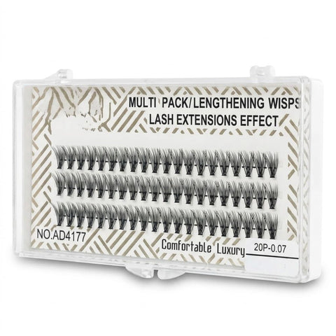 60 PCS - Extensions Individual Lash Volume 6D mink - FREE EYELASHES - Natural Eyelashes 6D -(20P-0.07) ONE BY ONE