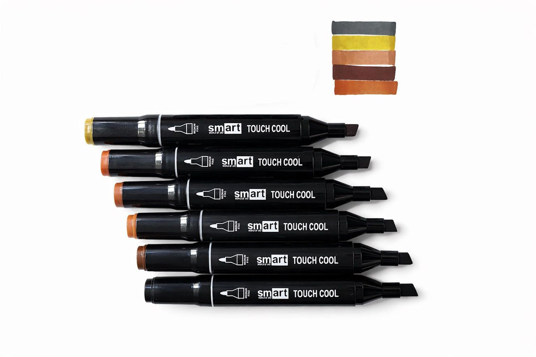 Wood Furniture Paint Markers, Scratch Repair Pens, 6 Colors, Touch Smart Marker Pen Set