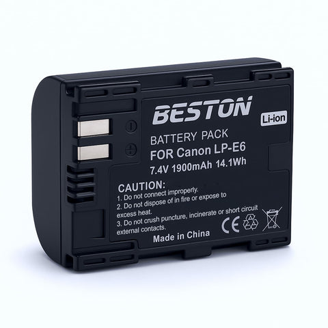 BESTON Battery for Canon LP-E6: Reliable Rechargeable Battery Designed for Canon Cameras that use LP-E6.