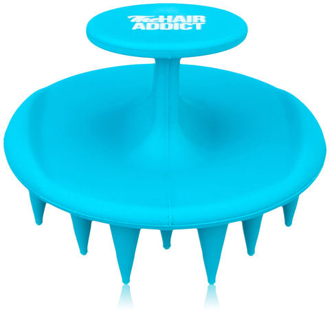 The Hair Addict | Gro Brush (Teal color)– Exfoliating & Hair Growth Stimulating Massage Brush| Soft BPA-Free Silicon Bristles | Exfoliate, Cleanse, and Boost Hair Growth | Relieves Daily Tension