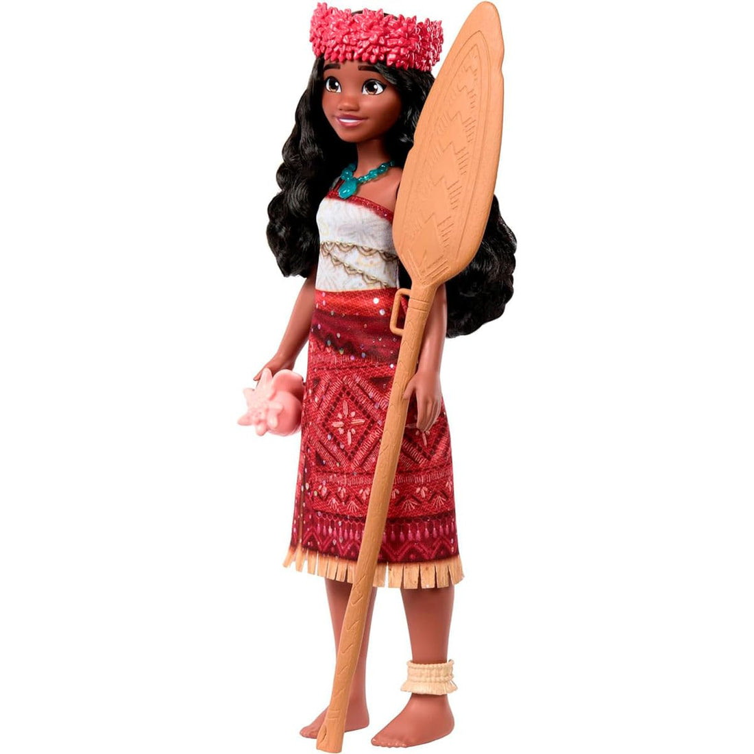 Mattel Disney Moana Singing Doll with Signature Outfit and Accessories, Sings "We're Back" in 4 Languages