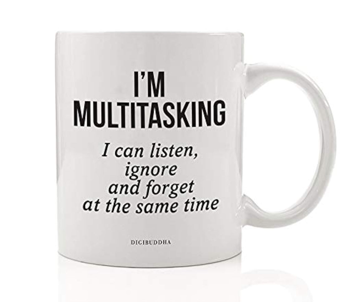 MULTITASKING Coffee Mug Sarcastic Idea for Busiest Ignorant Person You Know Funny Birthday Christmas for Friend Manager Boss Office Coworker 11oz Ceramic Coffee Tea Cup DM0687_2