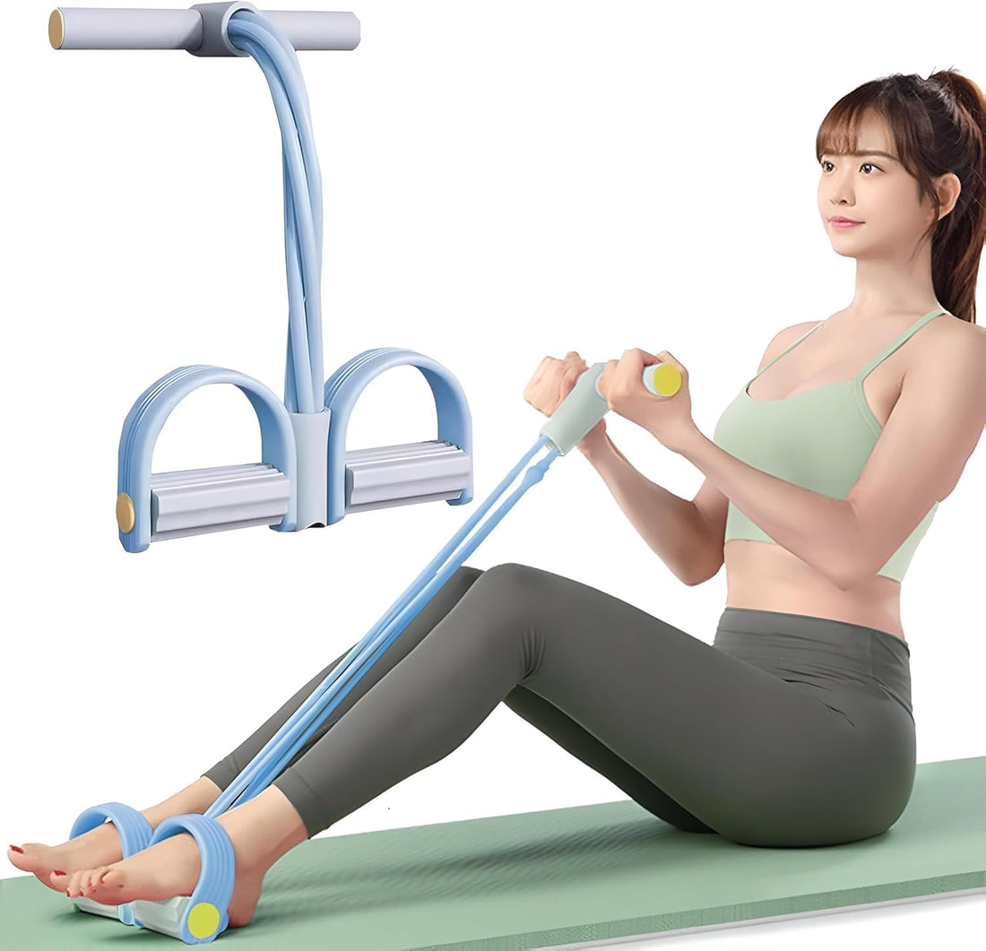 TRUE FIT®Yoga stretch band - a versatile resistance band for strengthening the core, arms, and legs, equipped with four tubes for a comprehensive workout experience.