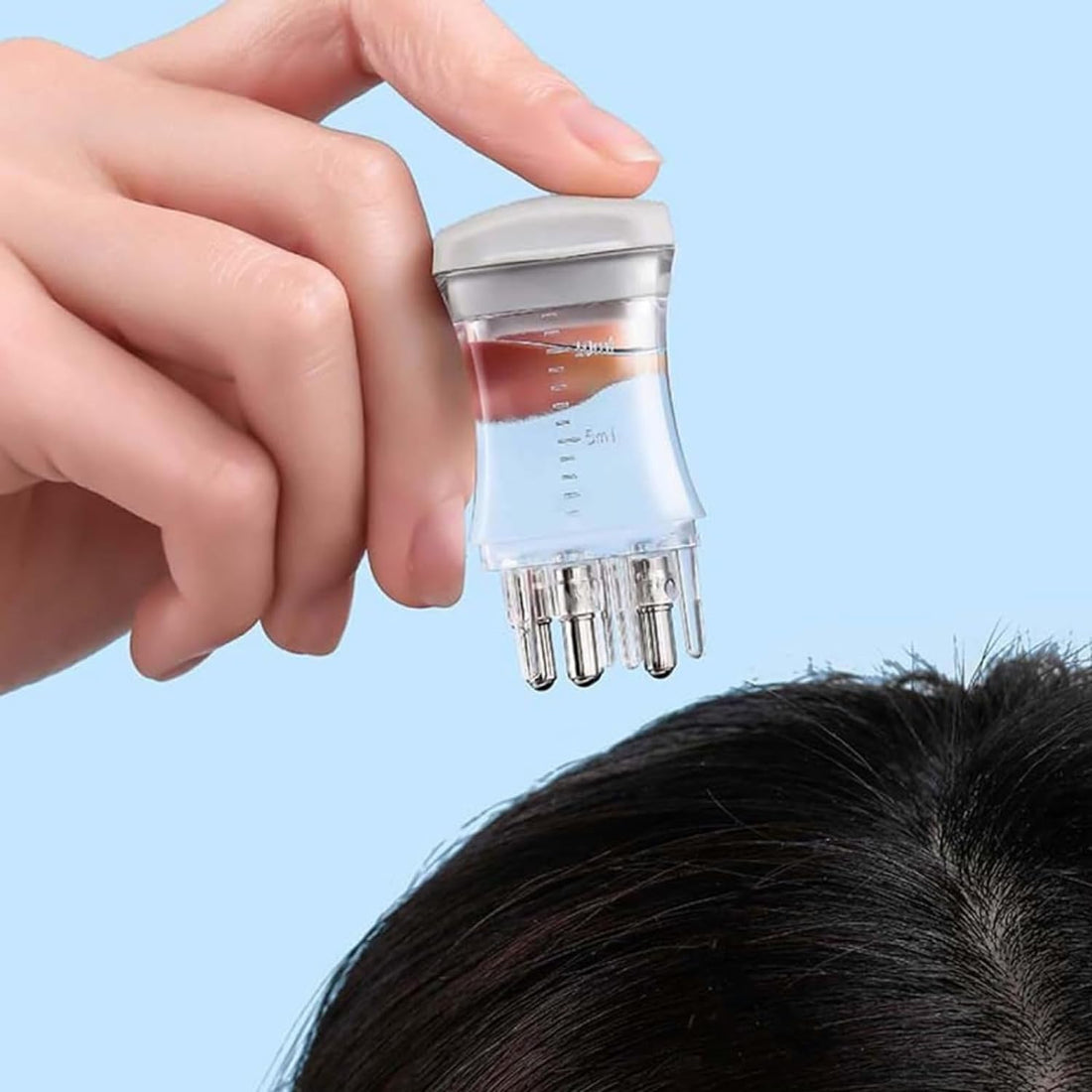 Abhaymart Hair Oil Applicator Comb, Smooth Root Comb Applicator Bottle For Scalp Oil, Anti Hair Loss Lotion Dispenser, Anti-Leak,Scale Control, Salon Care, Oily/Greasy Hair, Transparent 10ml