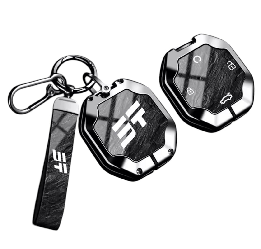 Fekra Premium Key Cover Compatible with Jetour Traveller T2 2026 Only | Jetour T1 2025 2026 Metal Key Cover Full Protection Key Ring for Car Keys Elegant Design For Jetour T1 T2
