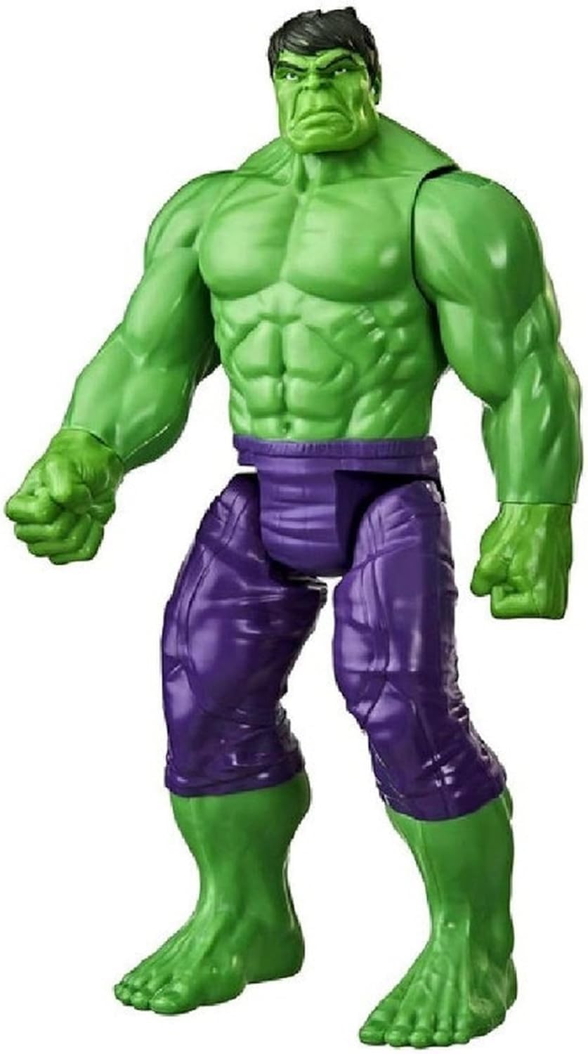 Avengers Marvel Titan Hero Series Blast Gear Deluxe Hulk Action Figure, 12-Inch Toy, Inspired by Marvel Comics, for Kids Ages 4 and Up, Green