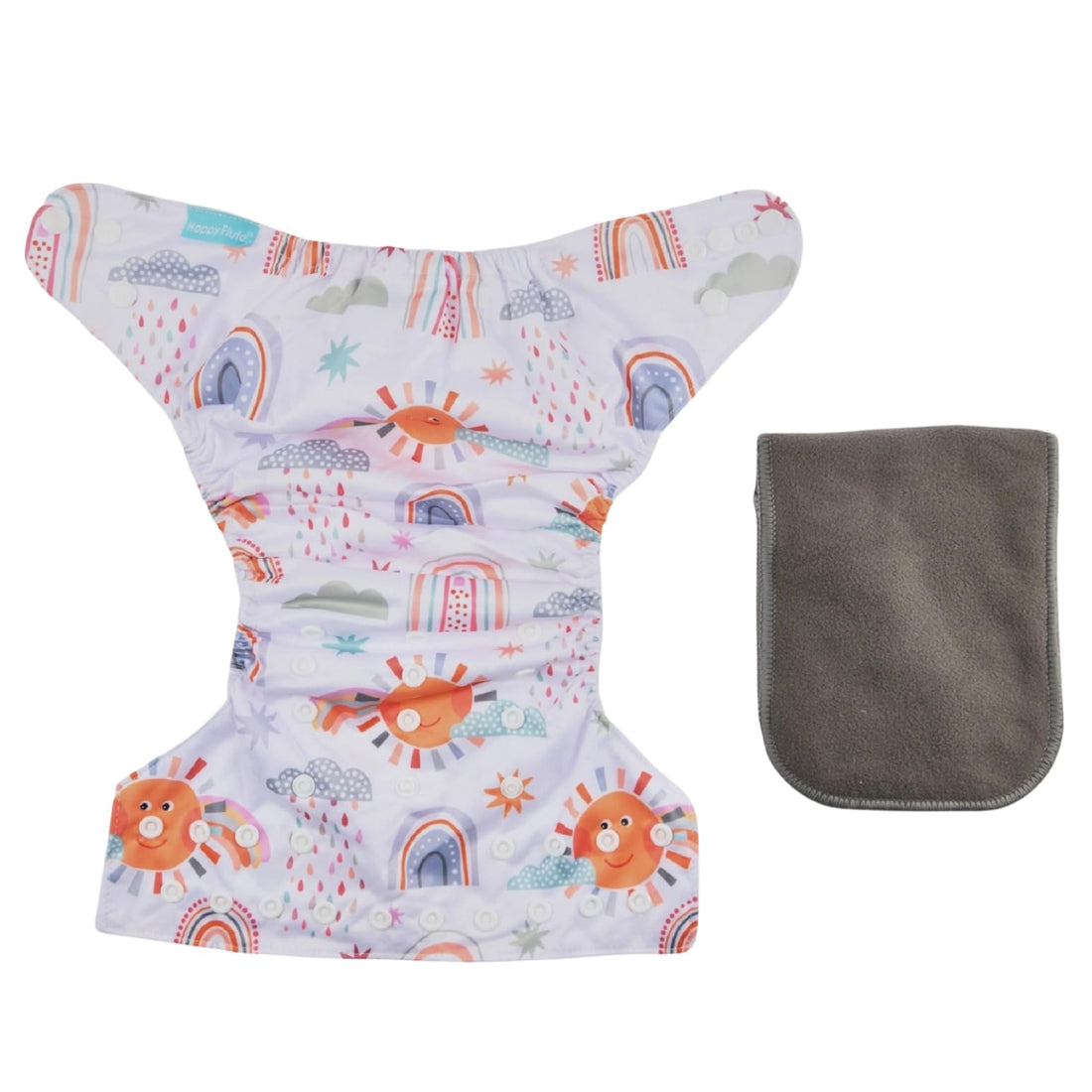 Mix&Max Baby Washable Diapers Printed Shapes For Unisex-Multicolor