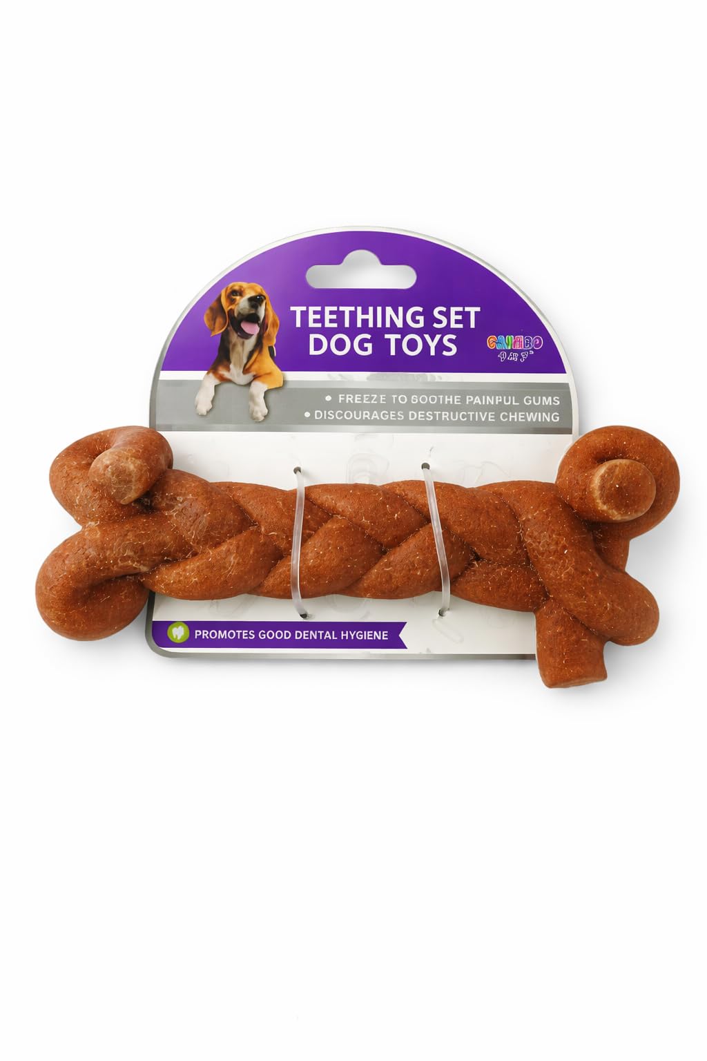 Teething Dog Toy, Bone Shaped Chew Toy, Strong Textured Teether, Promotes Dental Hygiene, Soothes Painful Gums