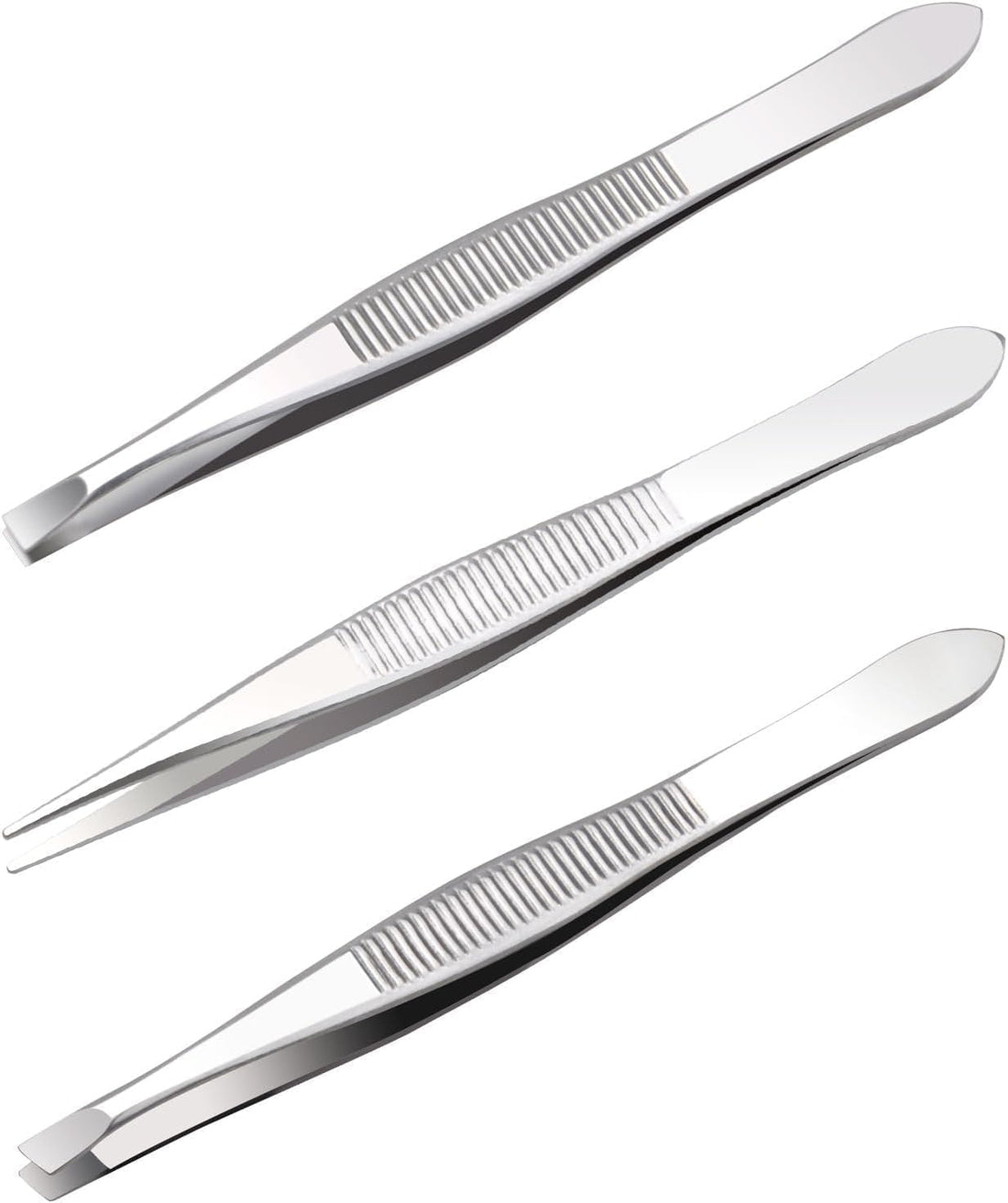 Professional Tweezers, Eyebrow Tweezers, Depilation (3pcs)