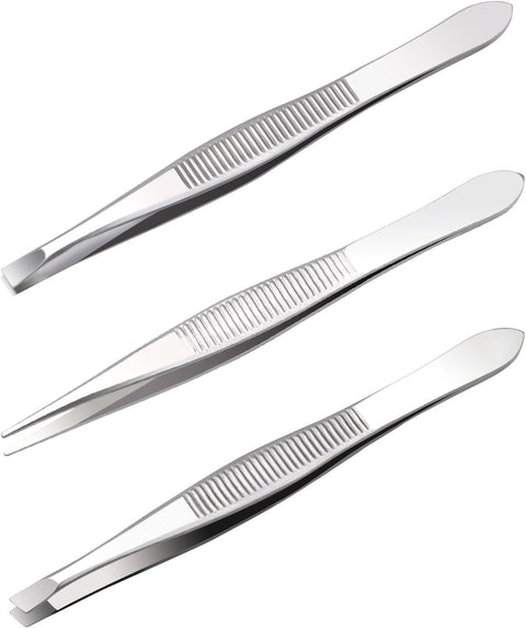 Professional Tweezers, Eyebrow Tweezers, Depilation (3pcs)