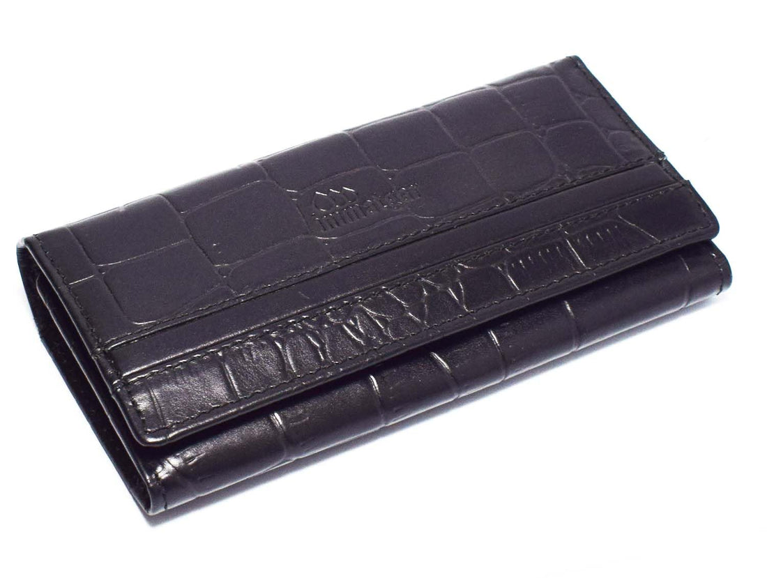 immatgar Premium Full-Grain Cowhide Leather Wallet for Women – Luxury Gift Wallet Handcrafted Durable and Stylis (Casual1 - Black)