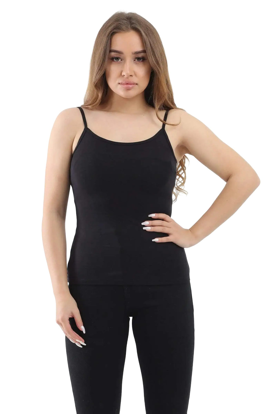 Carina Cotton Basic Spaghetti Strap Camisole Top for Women