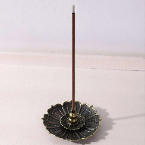 THE PACK Lotus Incense Stick Holder - Incense Stick Incense Burner, Incense Catcher Lotus Incense Burner (BORNZE)