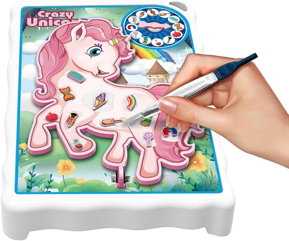 Board Game Unicorn Operation for Kids - Electronic Skill and Care Game with Buzzing Sound, Fine Motor Skills Educational Toy for Ages 4+, 2-4 Players