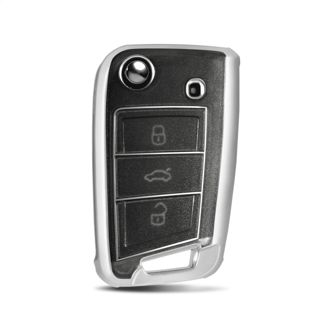 Soft TPU Car Key Shell Case Protector Compatible with Volkswagen Skoda Golf 7 MK7 Atlas Jetta Passat Arteon Tiguan 3/4 Button Keyless Entry Remote Control Accessories(Black-Matte)