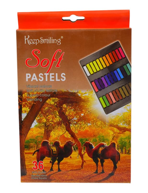 Keep Smiling 36 Colours Set Of Soft Pastels - Red
