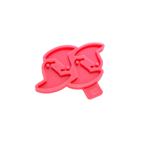 2-Cavity Witch Hat Silicone Mold for Resin Epoxy Key Charms Custom Name Tags Medals and Accessories Handmade – by MelbMolds