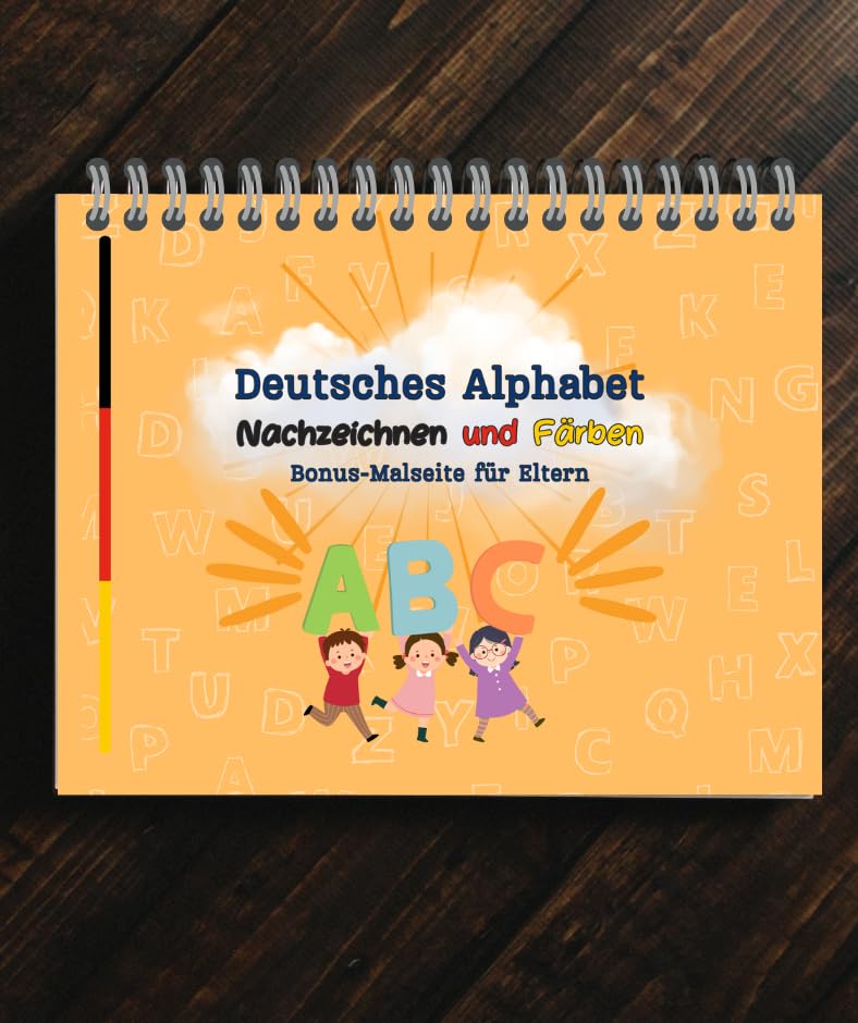 GERMAN activity book for kids| Coloring&Tracing| Bonus coloring page for parents| Pen control