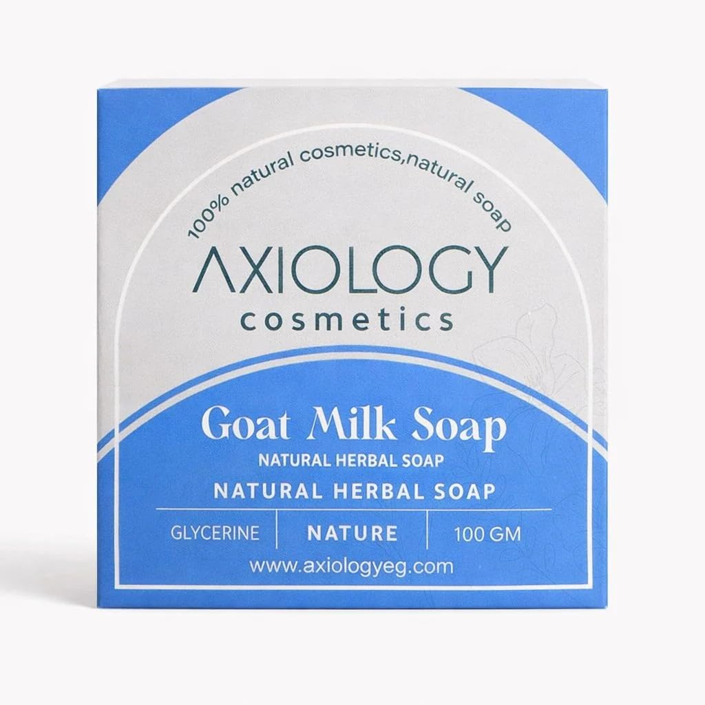 Axiology Goat Milk Soap, Natural Herbal Bar with Glycerine, 100g