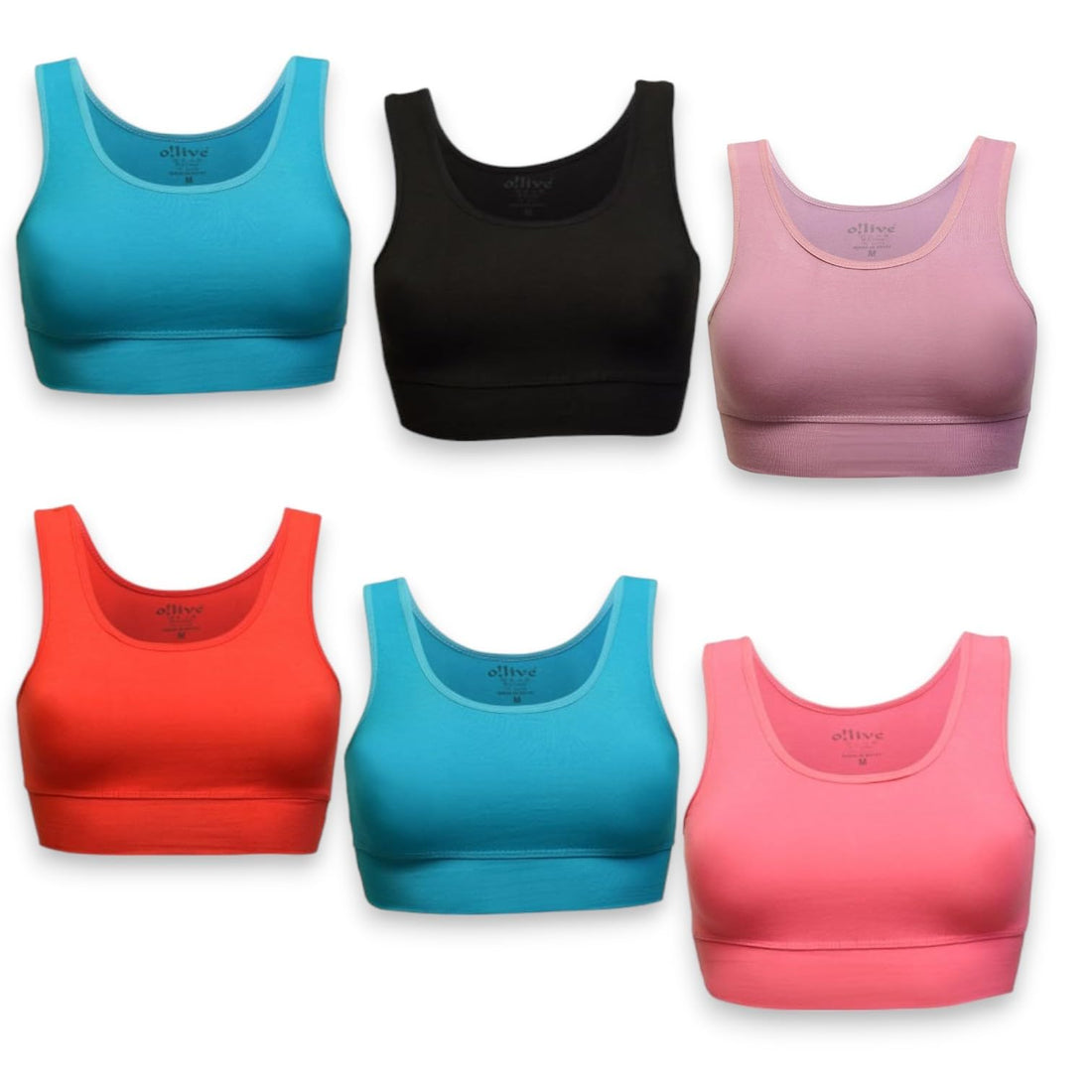 Olive Soft Bra - Comfort And Elegance That Last All Day - 3 Pieces - Available In Different Sizes