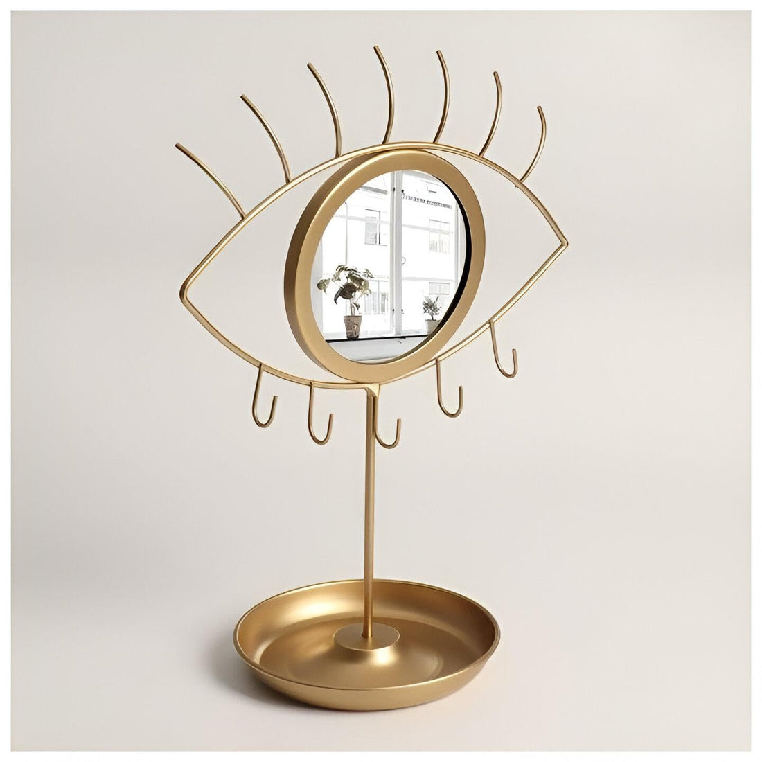 Jewelry Stand - Elegant Holder for Earrings and Rings, Beautiful Gold Metal Design, Perfect for Organizing Accessories