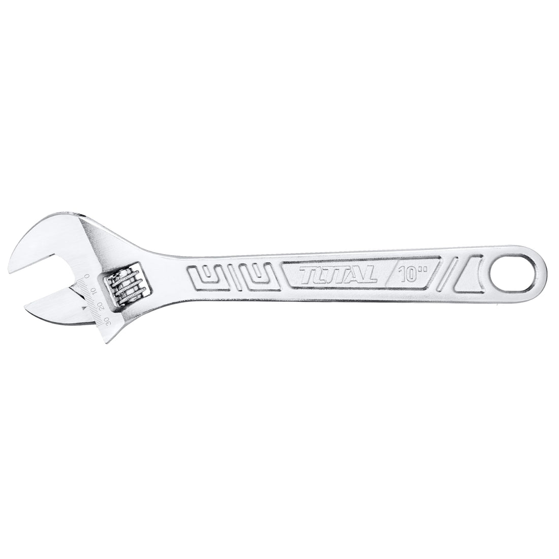 Total Tools - Adjustable Spanner | with Central Knurl | Opening from 0 to 19 mm | 15 cm Long | for Loosening Hex Head Nuts and Screws | Made of Carbon Steel