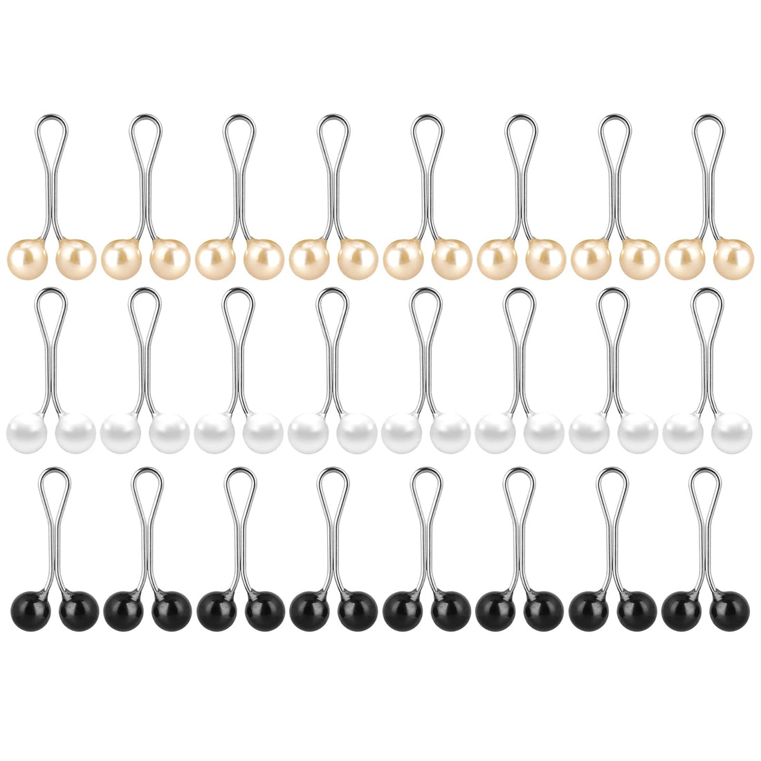 24 Pcs Hijab Scarf Pins, Muslim Pearl Scarf Clips & Hooks, Rhinestone Brooch Pins, Multicolor Headscarf Accessories