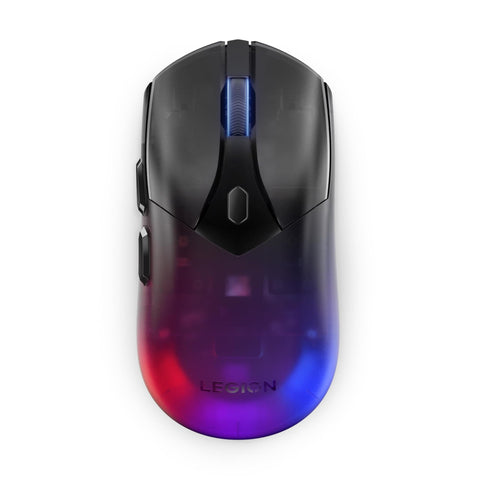 Lenovo Legion M410 Wireless RGB Gaming Mouse, Ambidextrous with 6 Programmable Buttons, Up to 16000 DPI with 4 Levels DPI Switch, 2-Zone Programmable RGB, 30 Million Clicks, Black, 1Yr Warranty