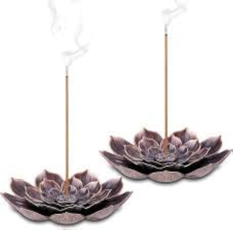 2 Pcs Lotus Tree Leaf Incense Stick Holder Incense Holder Ash Base
