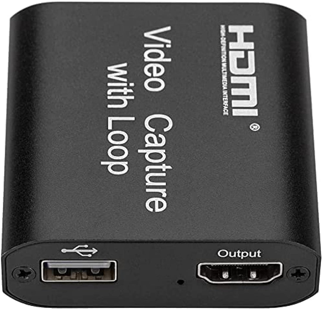 HDMI Video Capture External Device With Loop Out Video Capture Card, HDMI Game Capture HDMI To USB For Game Record Live Streaming Broadcast