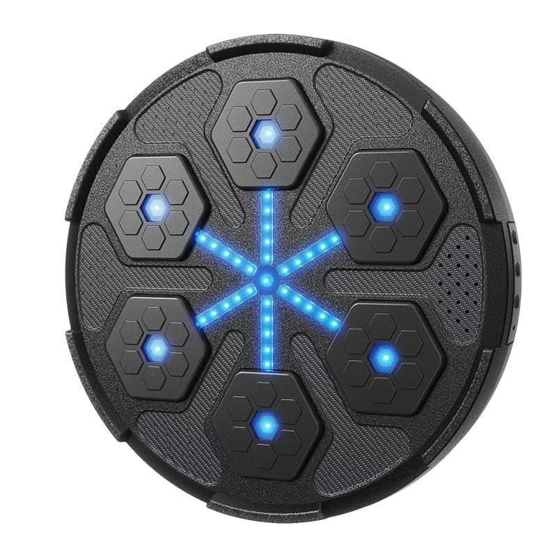 Box Game with Almazika Smart Electronic Boxing Machine LED Music Play Bluetooth Connection Rechargeable Wall Mounted Home Punching Training