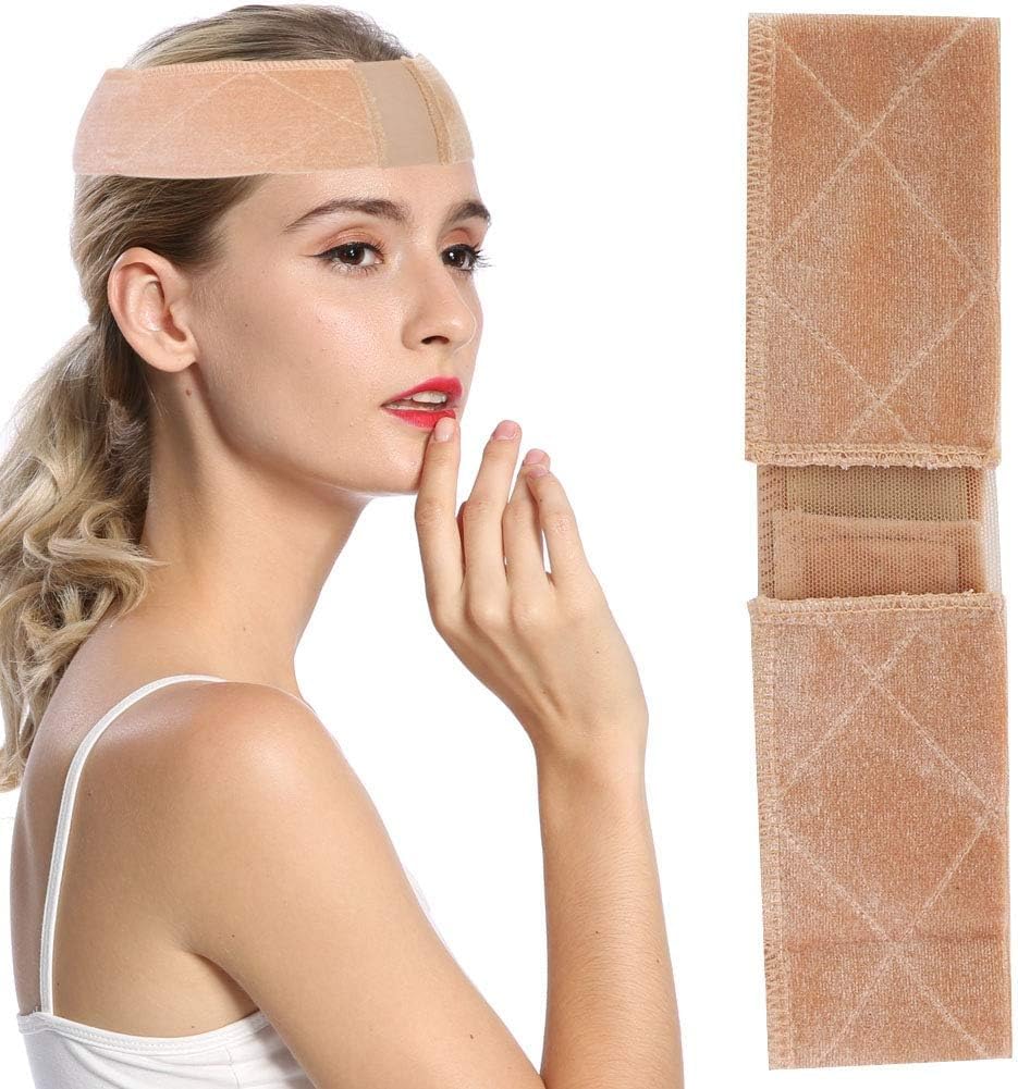 Wig Grip Headband, Non Slip Wig Band Sweatproof Seamless Wig Headband to Hold Wig in Place Elastic Wig Cap for Lace Wigs and Frontals(bEIGE)