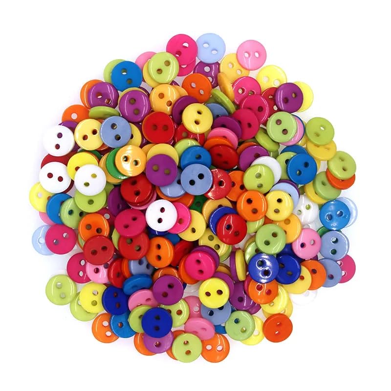 mysouq.co store 50pcs Small 8mm Resin Buttons Scrapbook 2-Holes buttons for clothing diy craft supplies sewing accessories sewing supplies For Shirts,