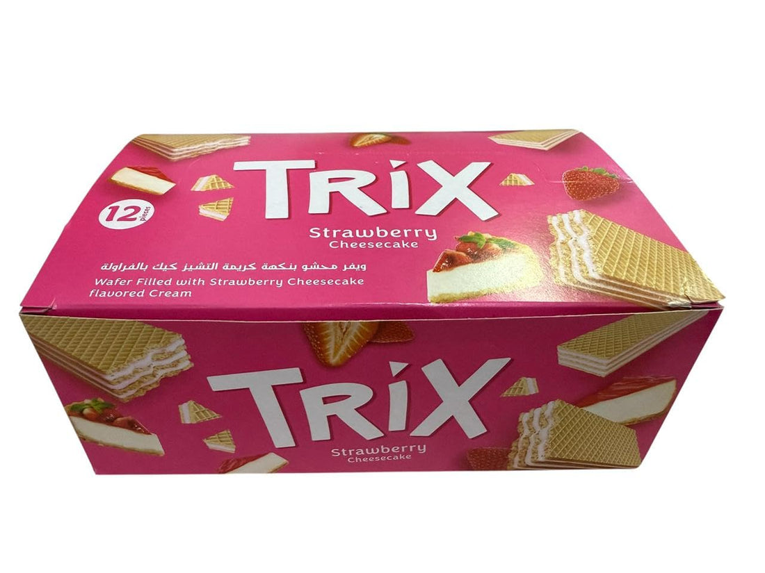 Biscuits - Trex Wafer Filled - Flavor Cheesecake with Strawberry M - Corona Pack Contains 12 Baku