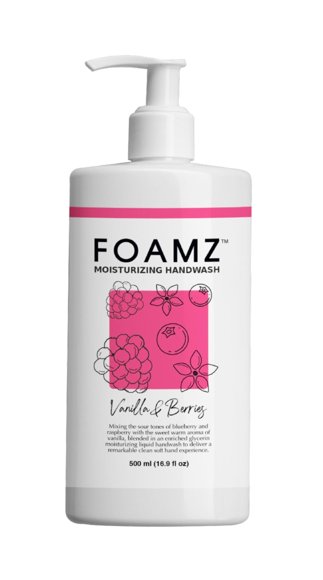 FOAMZ Liquid Hand Wash 500 ml (Vanilla and Berries)