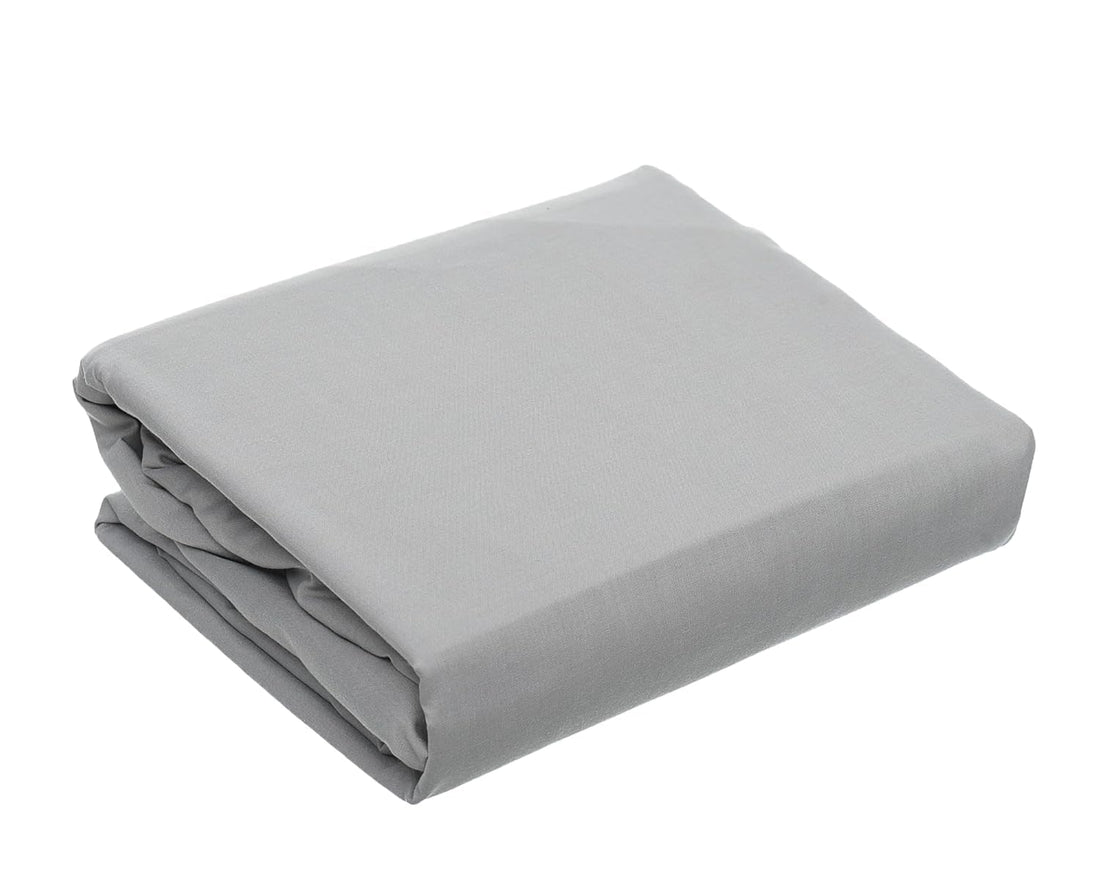 Sheet and Pillowcase Set 3-Pieces, 180 cm x 200 cm Size, Gray