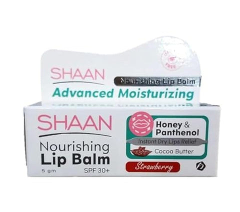 shaan lip balm strawberry spf30+ 5gm