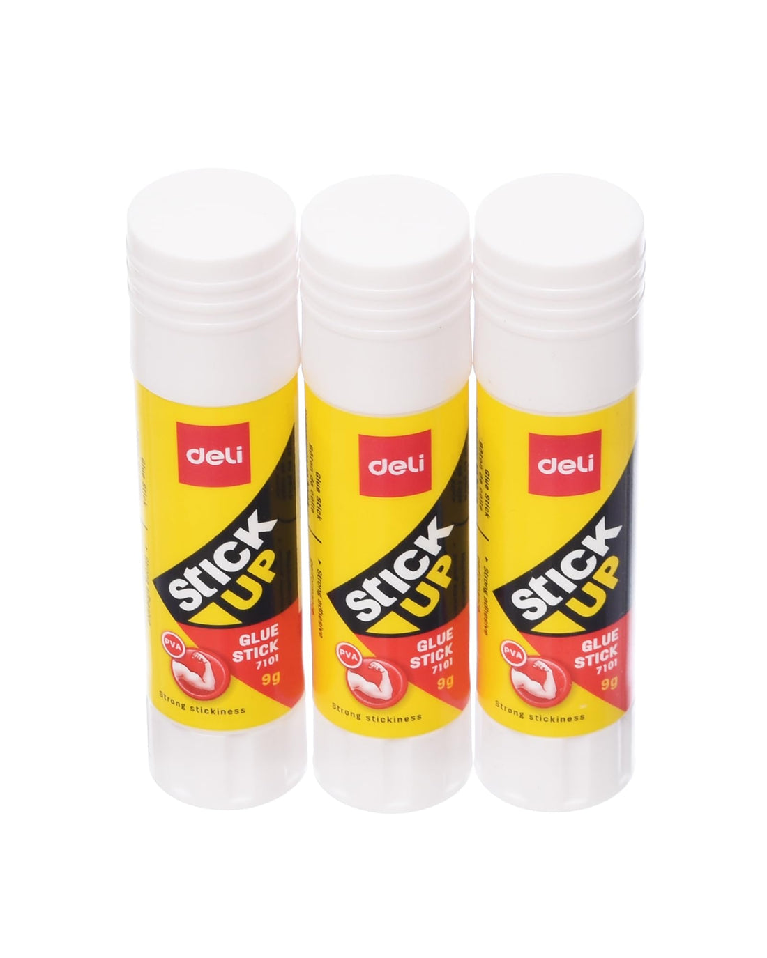 Deli. 7101 High Quality Glue Stick 9g Washable Glue Sticks Pack of 3 Glue Stick For School,Student,Office - Multi Color
